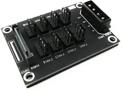 OLEY 4-Pin or SATA 15-Pin to 8X 4Pin Fan Splitter Hub - Afbeelding 4 van 5