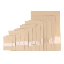 50x Torba papierowa pakowa Stand Up Pouch Opakowanie żywności z oknem