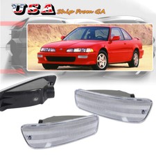 Euro Clear Front Corner Signal Lights For 92-93 Acura Integra Rs Gs Ls Gsr
