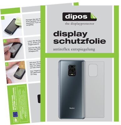 6x Schutzfolie für Xiaomi Redmi Note 9 Pro Max Rückseite matt Displayschutzfolie