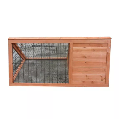 New Wooden Triangle Rabbit Hutch Chicken Coop Guinea Pig Cage Ferret House P032 - Picture 5 of 9