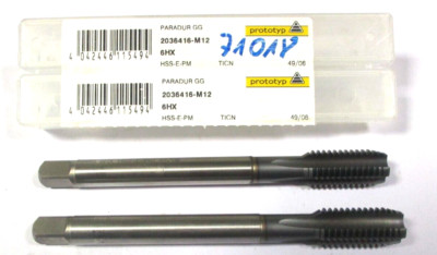 2x PARADUR PROTOTYP Gewindebohrer HSSE PM TICN M12 6HX 2036416-M12 Neu H52165