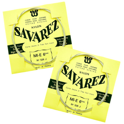Savarez klassische Gitarre umsponnene Saite E6 x 2 - gelbe Karte Modell 526J