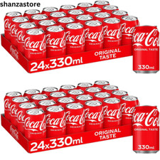 Coca-Cola Coke Original Taste Cola Red Cans 330ml Pack Of 24, 48 or 72 Cans