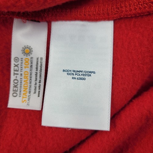 Lands' End Fleece Jacket Mens 3X 3XL 1/4 Zip Pullover 24W-26W Red Long Sleeve - Picture 8 of 9