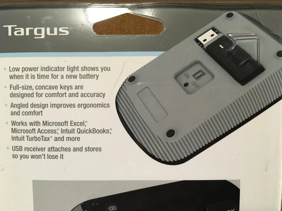 NEW Targus Wireless Numeric Keypad - AKP11US gray & black sealed in box - Image 4 of 4