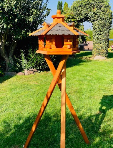 DARLUX Vogel Futter Haus L Futterstelle Holz Vogelhaus Rot/ Blau/ Grün/ Schwarz - Bild 10 von 10