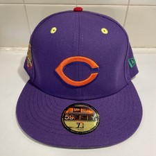 Cincinnati Reds New Era MLB 150 Years 59FIFTY Fitted Hat Cap Purple/Orange 7 5/8