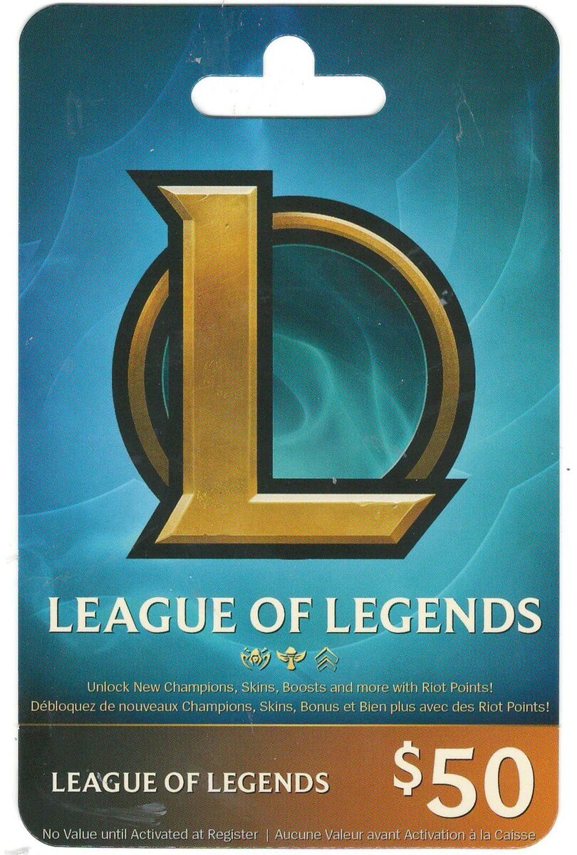 gift card LEAGUE OF LEGENDS Canada collectible game esport *not loaded*