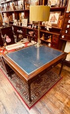 Large Antique Mahogany Partners Library Writing Table