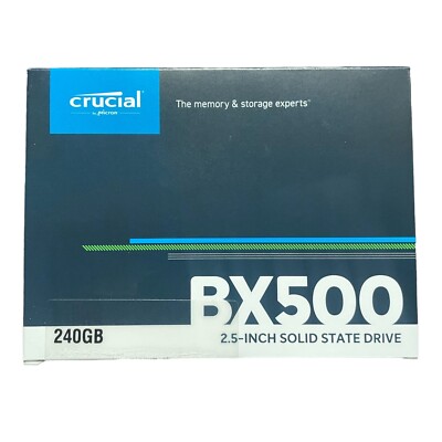 Crucial CT240BX500SSD1 240GB BX500 SSD 3D NAND SATA 2.5-Inch Internal SSD