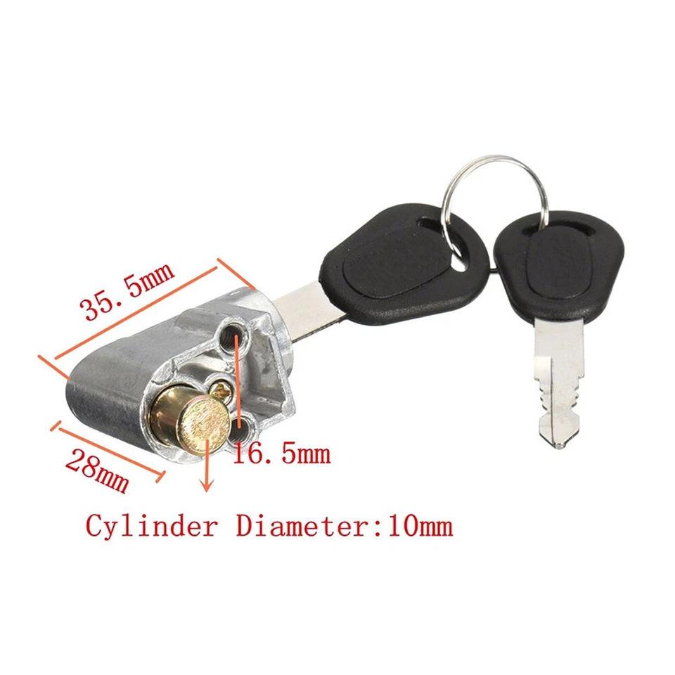 Kit de bloqueo antirrobo interruptor de encendido piezas moto scooter con 2 accesorios llave Foto 4 de 4