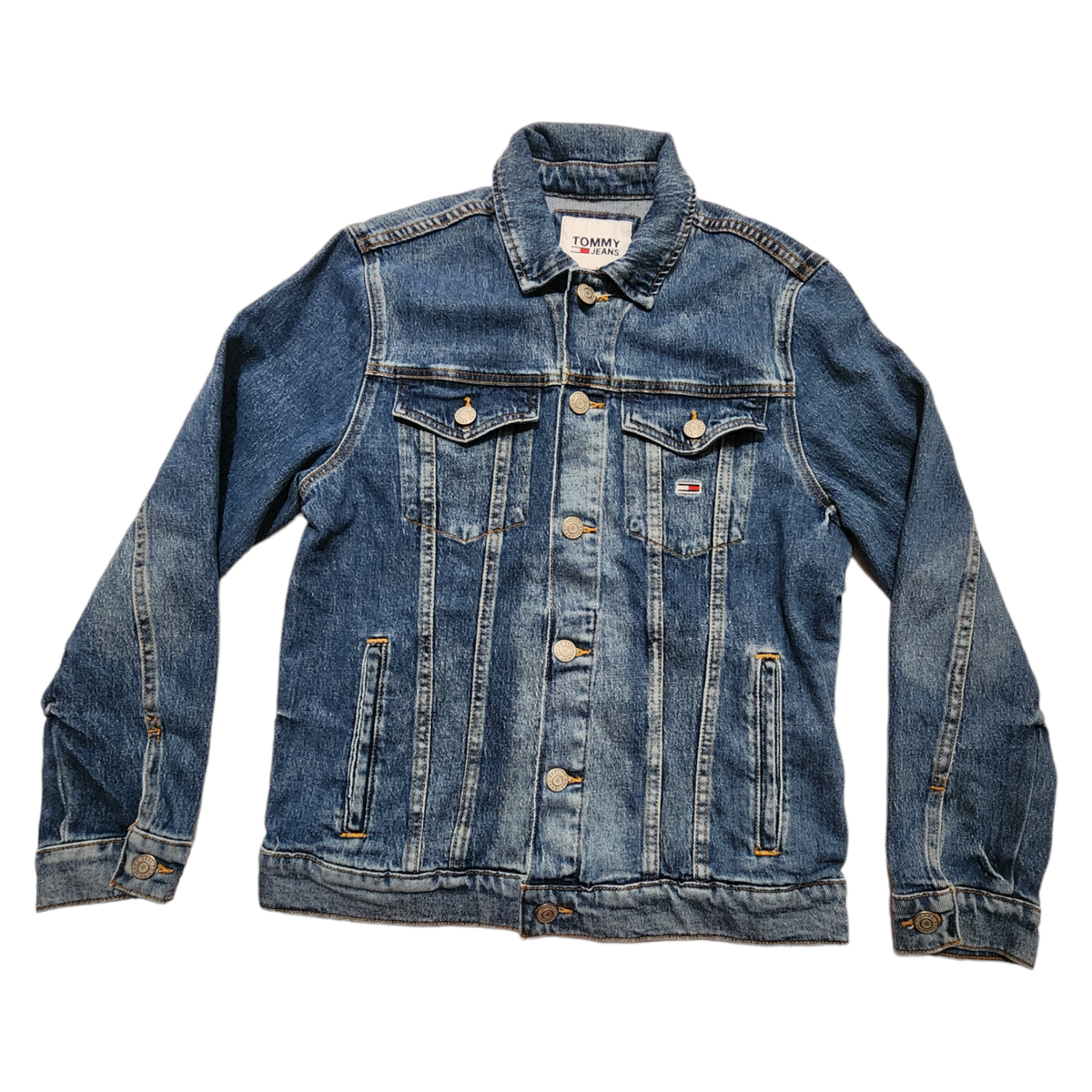 Tommy Hilfiger Tommy Jeans Men's Size S Denim Jean Button Trucker