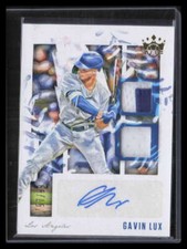 2020 Diamond Kings Signatures Gold Gavin Lux Rookie Dual Jersey Patch Auto 57/99