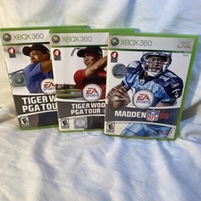 Xbox 360 EA Sports NFL 07 & 08 Madden & Tiger Woods PGA Tour 07 & 08 Golf Games