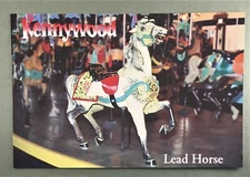 Vintage Kennywood Amusement Park Carousel Lead Horse Postcard - Unposted