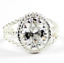 Cubic Zirconia, 925 Sterling Silver Ladies Ring, SR070
