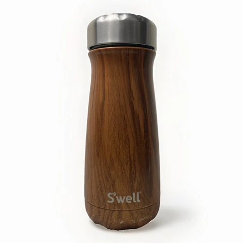 Swell 470ml Teakwood Stainless Steel Insulated Water Bottle Hot/Cold BPA/S FREE