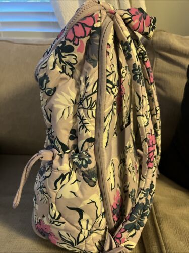 Zaino Vera Bradley peso piuma taglio fresco floreale lavanda nylon computer nuovo con etichette - Foto 2 di 6