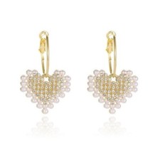 Love Heart Dangle Drop Earrings for Women