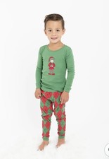 Leveret Holiday Pajamas Big Kid Size 14 Red Green Elf Argyle Print