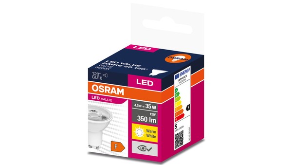 ŻAróWka LED Value PAR16 50 GU10 4,5W 350Lm 3000K 830 120St. 4058075598676-image