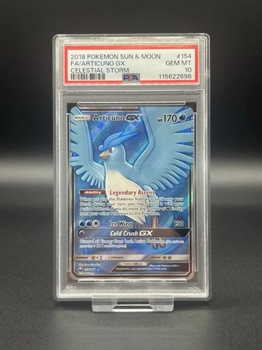 Articuno GX 154/168 PSA 10 Celestial Storm Pokemon TCG Card