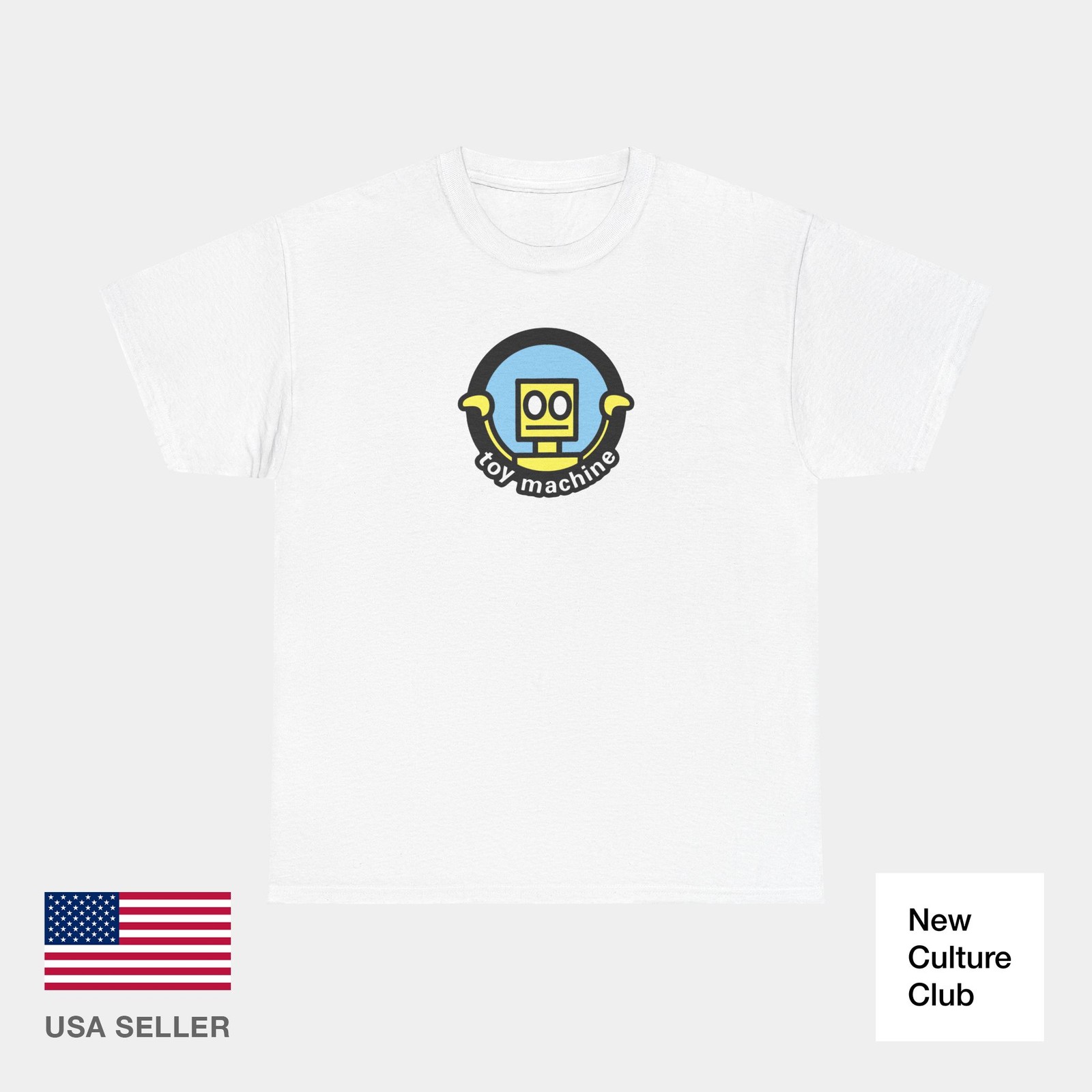 Toy Machine Robot 1990s Skate T-Shirt Vintage Skateboarding Print