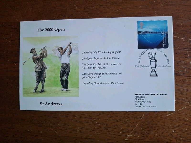 Great Britain 2000 The Open St Andrews Day 1 Golf cover, St Andrews Cover