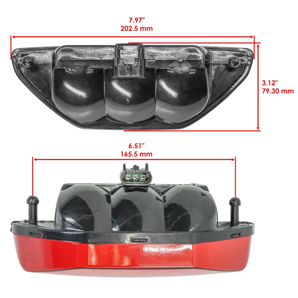 Caltric Taillight For Honda TRX250X TRX300X TRX400X 2X4 2009-2019 33700-Hn1-A71 - Image 2 of 4