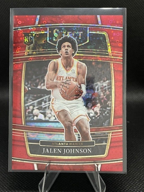 2021-22 Panini Select Concourse Red Disco Prizm /49 Jalen Johnson #17 Rookie RC