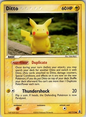 Ditto - 63/113 (Pikachu) Common Delta Species 063/113 LP/NM | eBay
