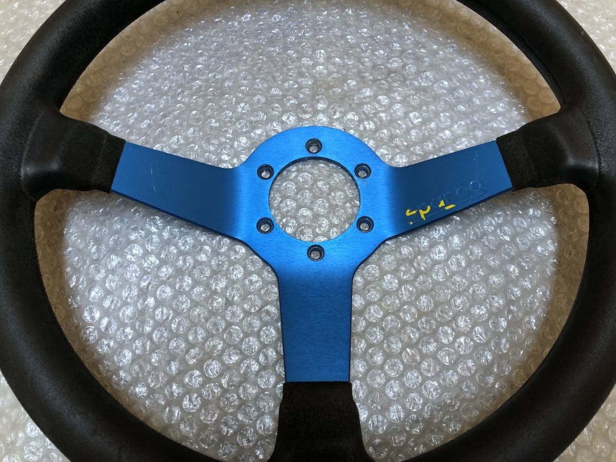 SPARCO MONZA Steering Wheel 350mm Suede Blue Semi-Deep World