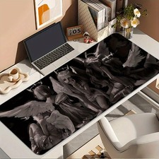 40 90cm1pc Large Gothic Angel Dark Aesthetic Gaming Office Desk Mat - Non-Slip