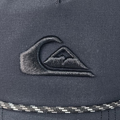 Quicksilver Rope Mesh Trucker Hat Adult OSFM Black Logo Surf Skate Snapback Cap - Picture 3 of 14