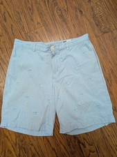 Men  s Vineyard Vines Size 36 Blue Shorts With Fish Preppy Classic Chino EUC