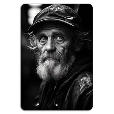 Rustic Wisdom: Captivating Black & White Portrait Art