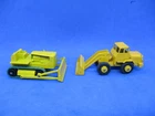 vintage Lesney Matchbox No 18 Caterpillar D8 Bulldozer & 69 tractor shovel U.K.