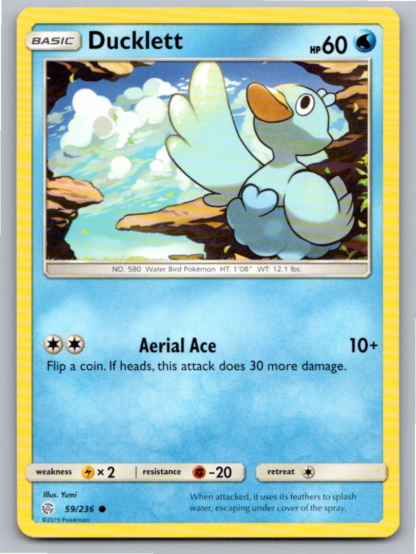 2019 POKEMON DUCKLETT COSMIC ECLIPSE 59/236 COMMON NM A50244 FREE S&H