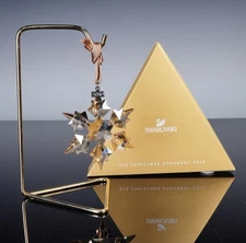 Swarovski Crystal Christmas Ornament 2010 SCS Annual Edition W/ COA & Stand