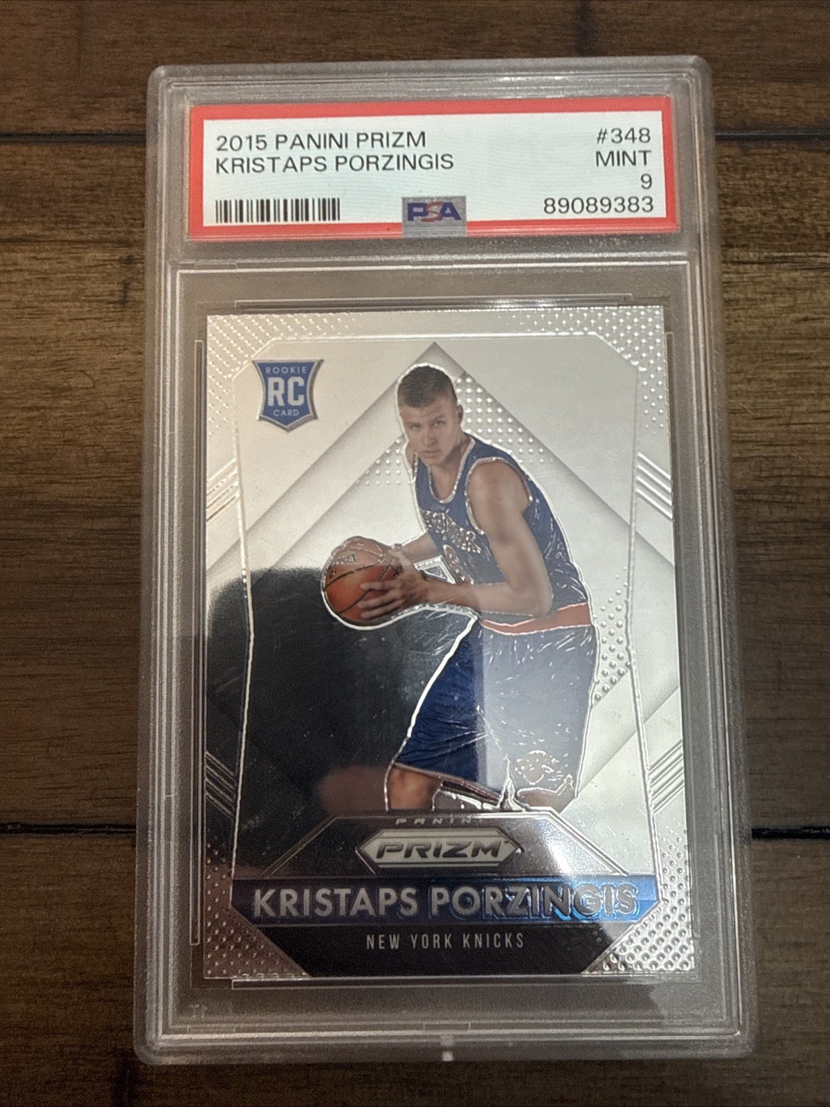 2015-16 Panini Prizm - Rookies Kristaps Porzingis #348 Silver Prizm (RC)