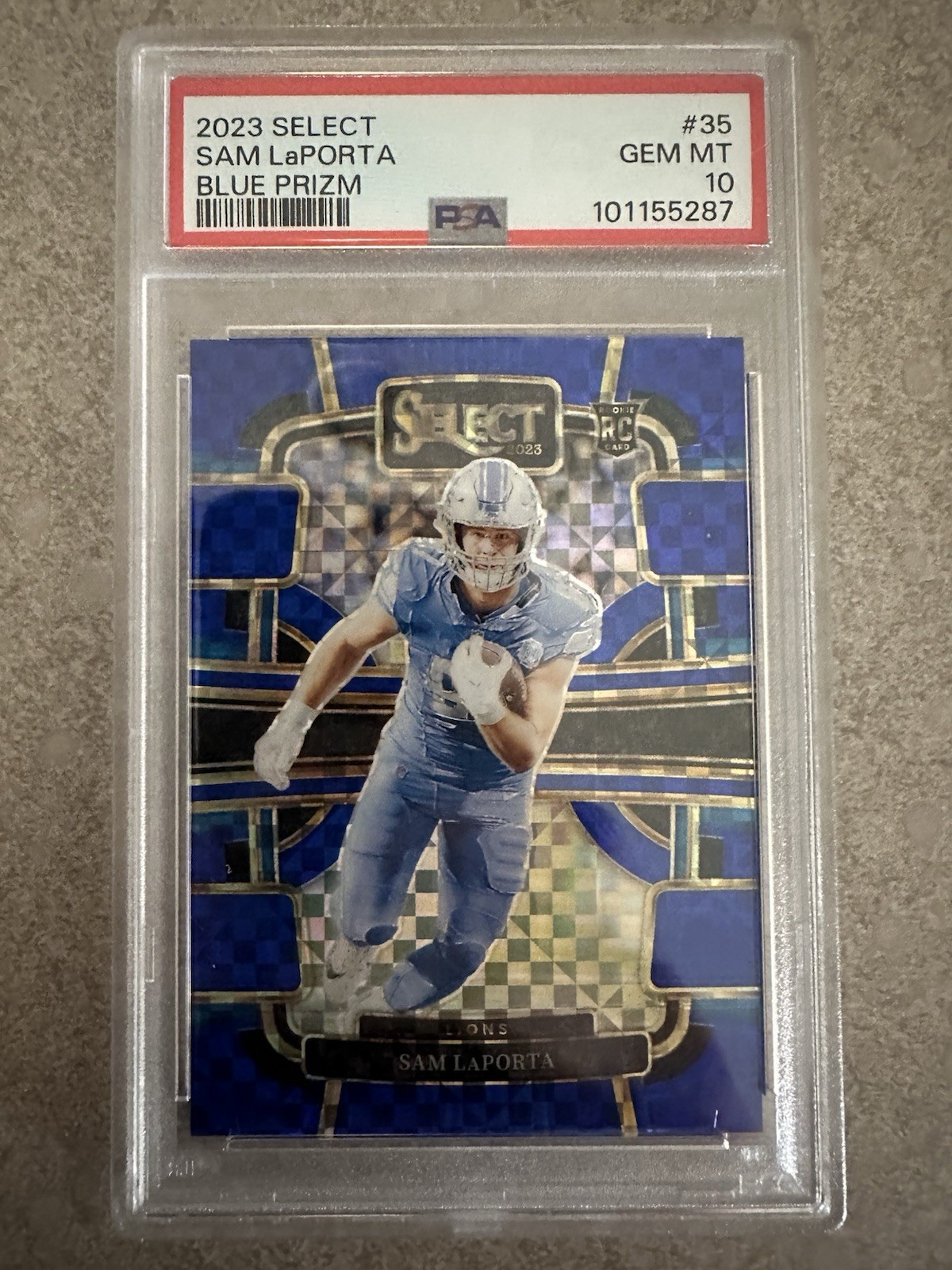 2023 Panini Select - Concourse Sam LaPorta #35 Blue Prizm /199 (RC)