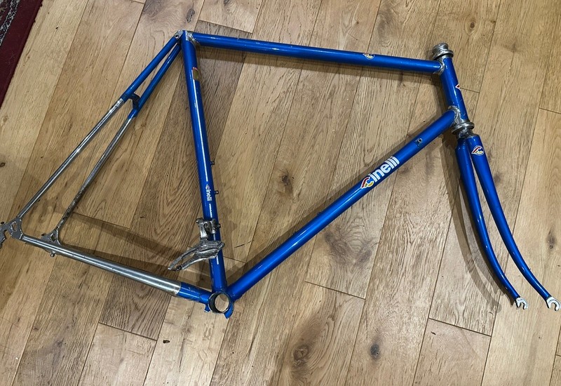 Cinelli Supercorsa Frameset Blue Columbus SLX Rim Italy