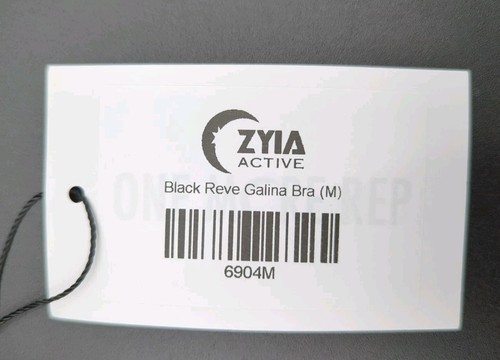 Zyia Active Reve Galina Medium Support Bra Size M Black & White - Picture 6 of 7