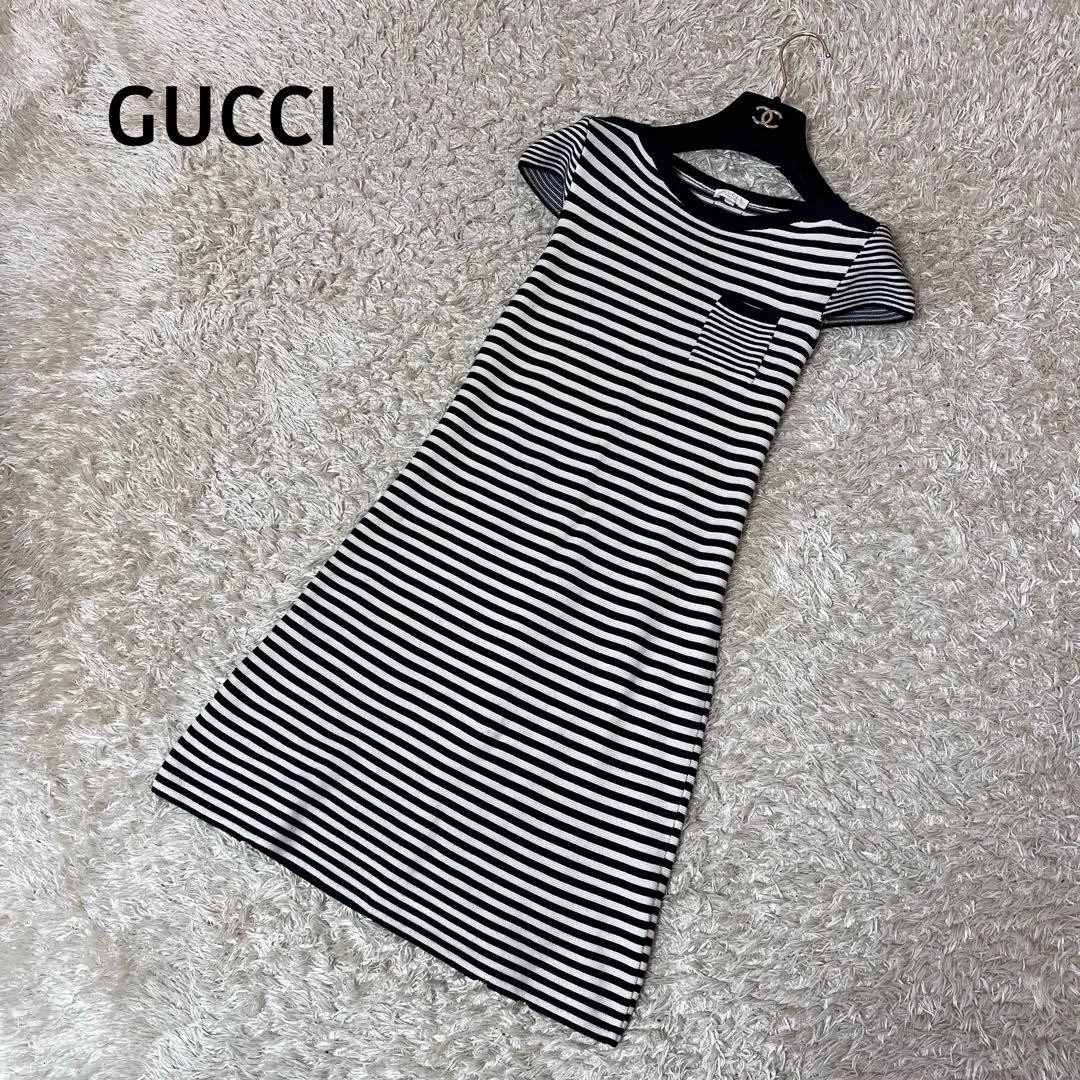Robe en tricot Gucci une ligne poche m6_0418