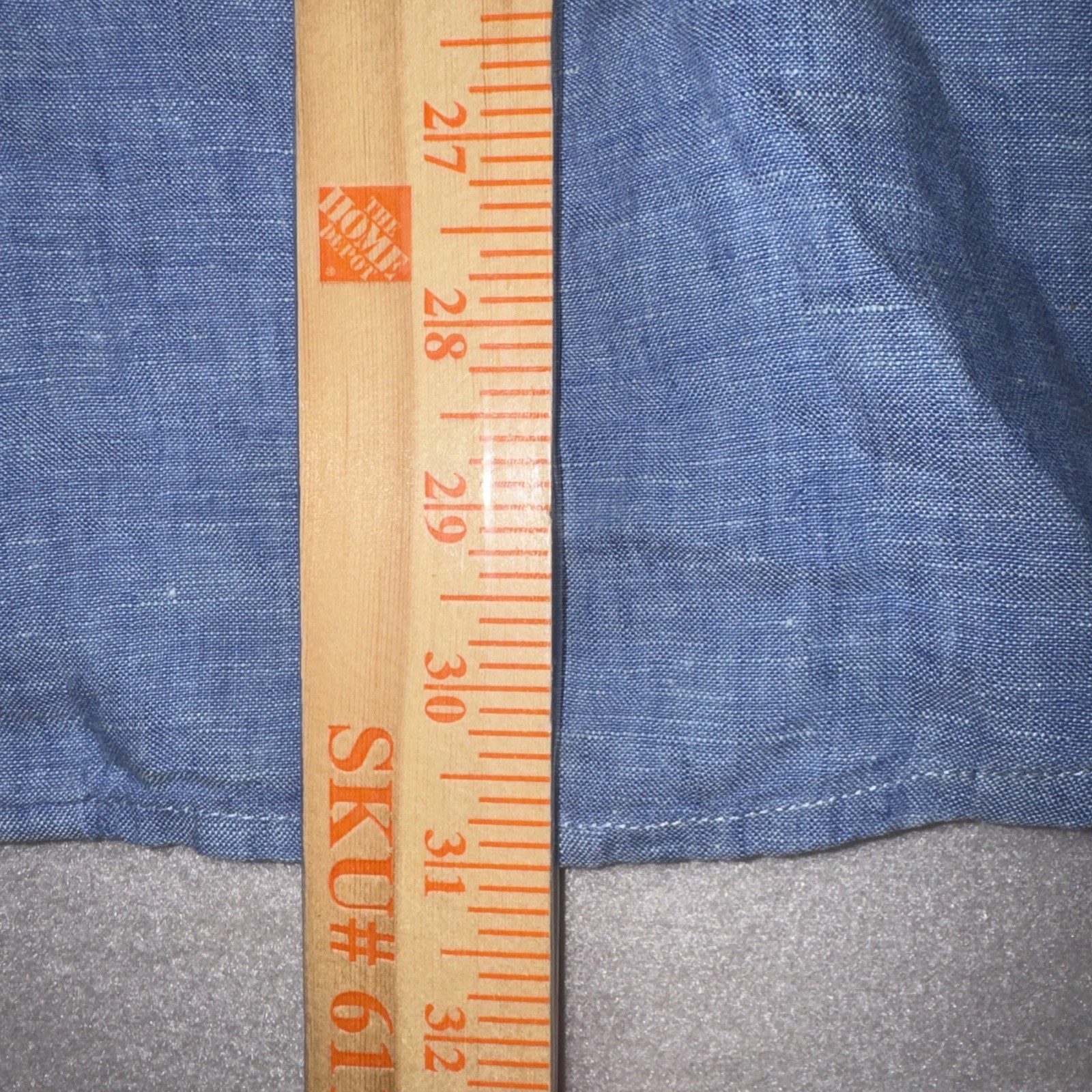 UNIQLO Premium Linen Long Sleeve Button Up Shirt Dark Blue Men's Size XL thumbnail 5