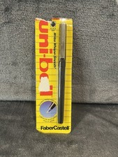 Vintage Uni-ball Micro Pen Black Ink NOS Faber Castell Sealed Card Japan