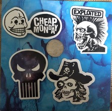 4 Skull Skeleton Graffiti Stickers Car Bumper Skateboard, laptop, Decals - New