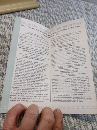 1934 Santa Catalina Island CA Time Tables Fares Info Brochure Train Boat + - Picture 8 of 14