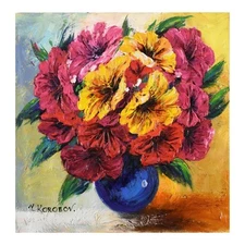 Yana Korobov "Trueness of Feelings" original painting canvas Hand Signed